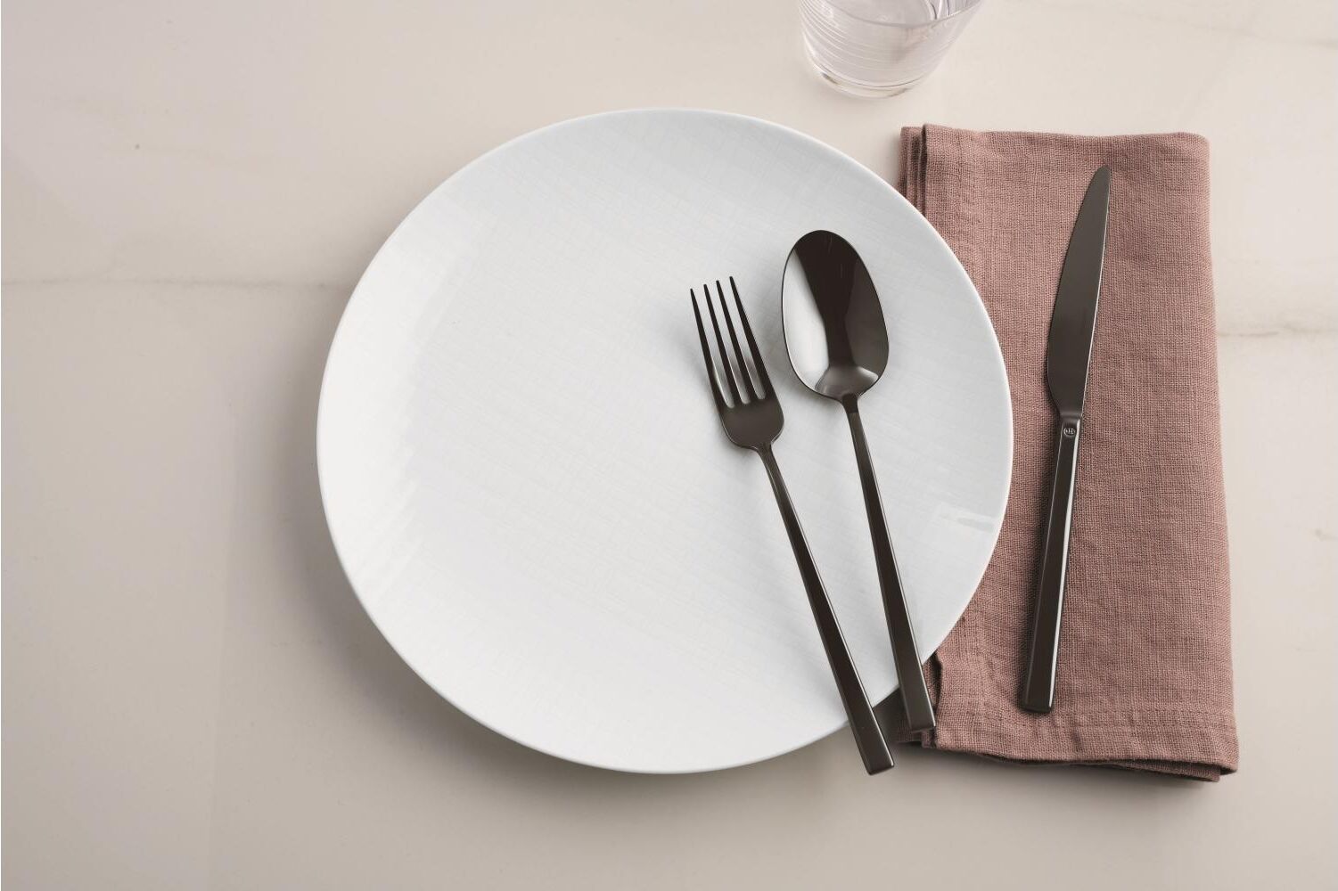 Besteck-Set SAMBONET "Rock 24-teilig", schwarz, 24 Stk., Edelstahl, Essbesteck-Sets, Besteck-Set schwarz 24 Stk.