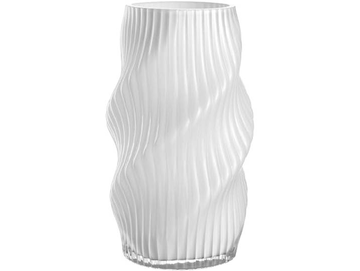 LEONARDO HOME Verdi Vase 1 Stück Kunstvolle Blumenvase für Tischdeko Hingucker durch geschwungenes Design Glasvase für Blumensträuße Elegantes Tischaccessoire Höhe 30 cm weiß 055276