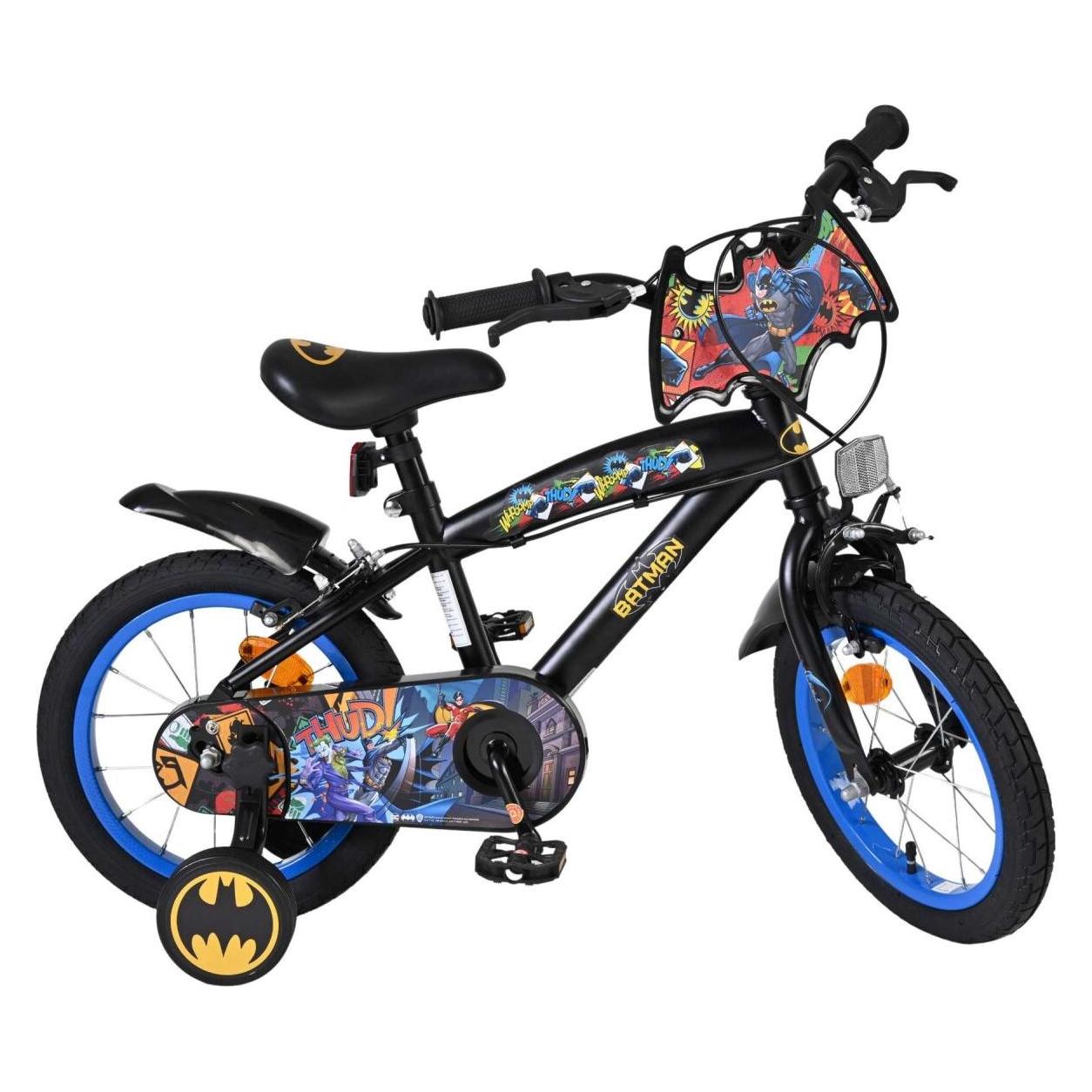 Volare Batman Kinderfahrrad - Jungen - 14 Zoll - Schwarz - Zwei Handbremsen (14") (64335621)