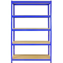 5 x T-Rax Lagerregale 180cm x 120cm x 45cm Blau