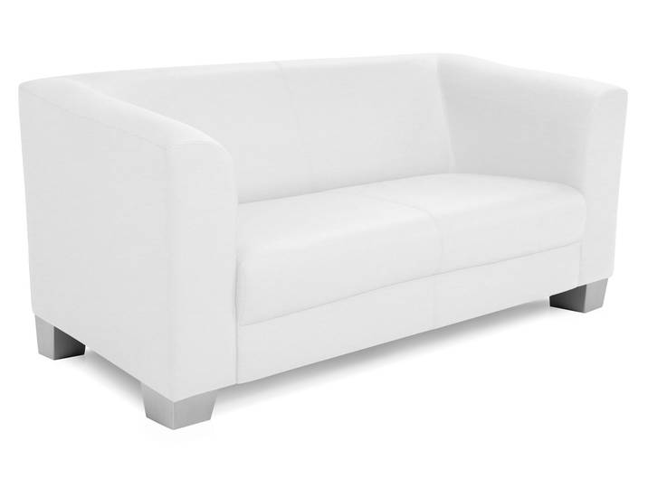 CHICAGO 2-Sitzer Sofa, Material Kunstleder, weiss