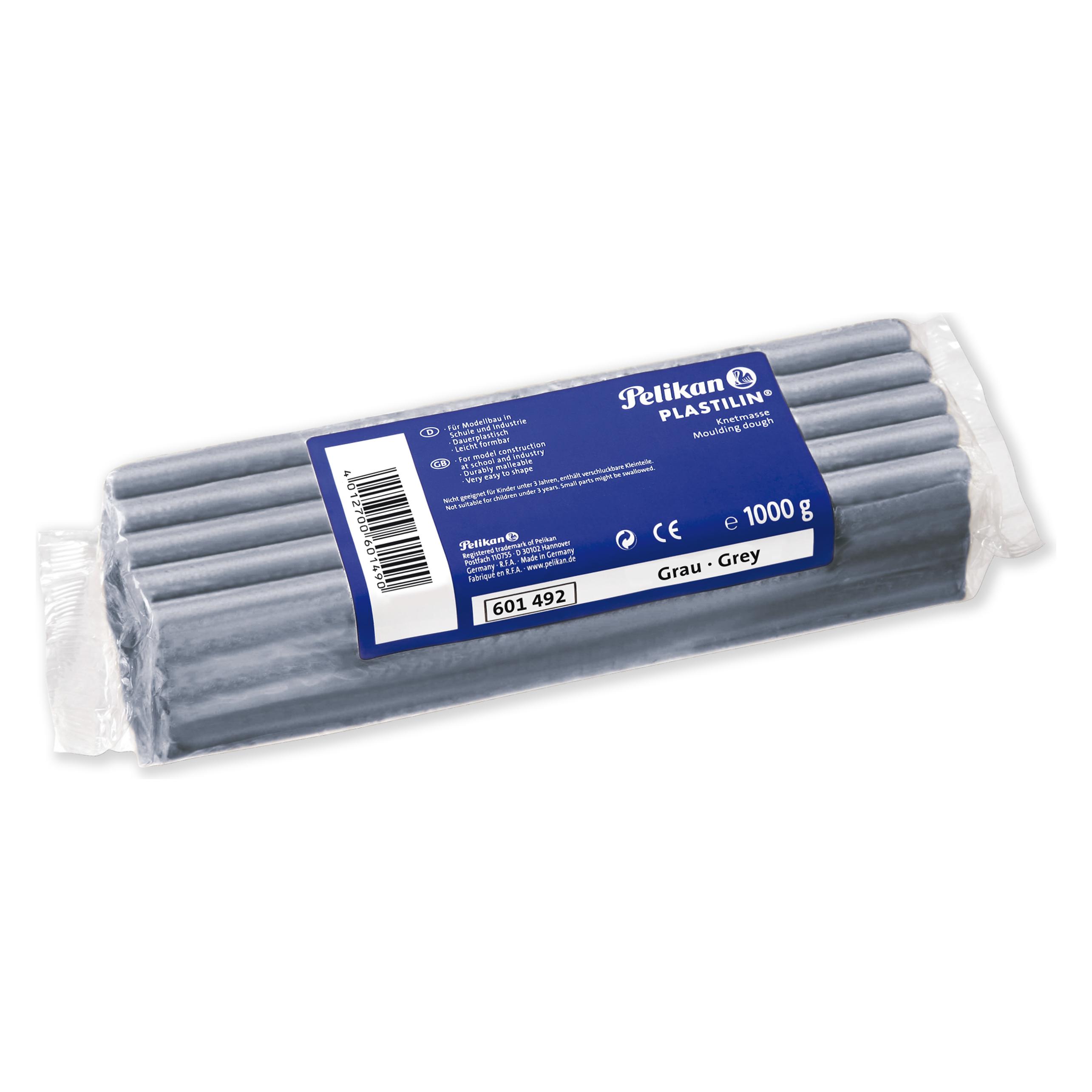Pelikan Plastilin Qualitäts-Knetmasse, grau speziell für Modellbau (Schule und Industrie) (601492)