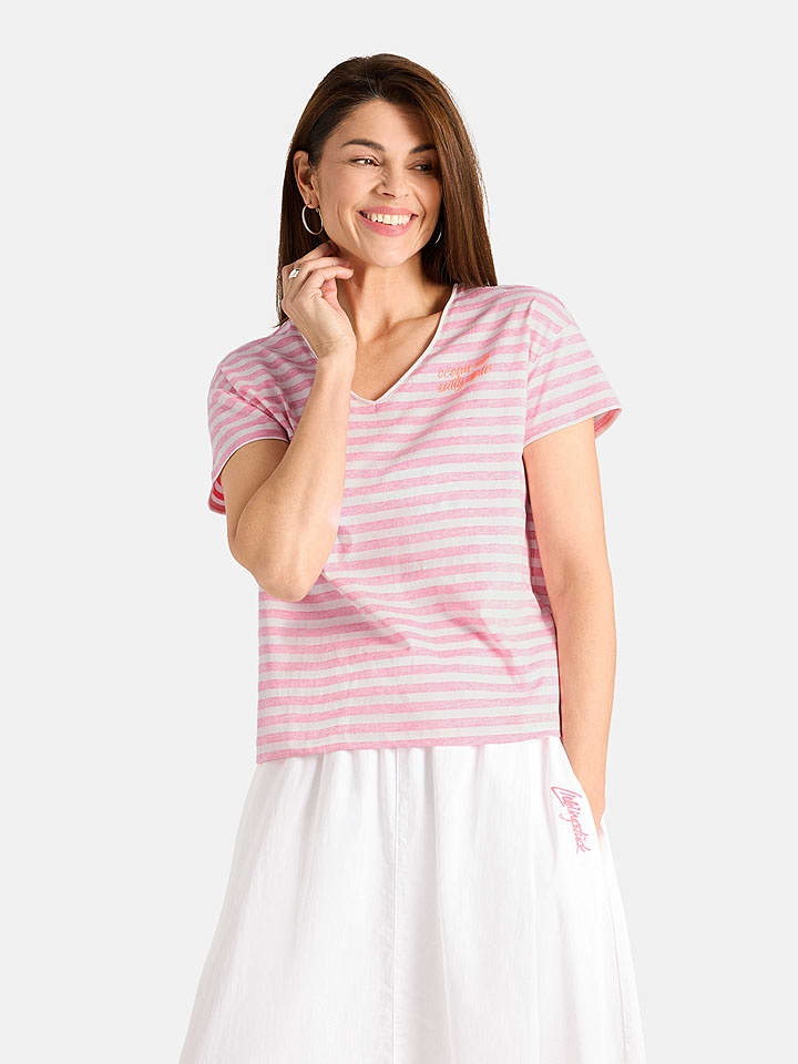LIEBLINGSSTÜCK Shirt in Weiß/ Rosa - XS