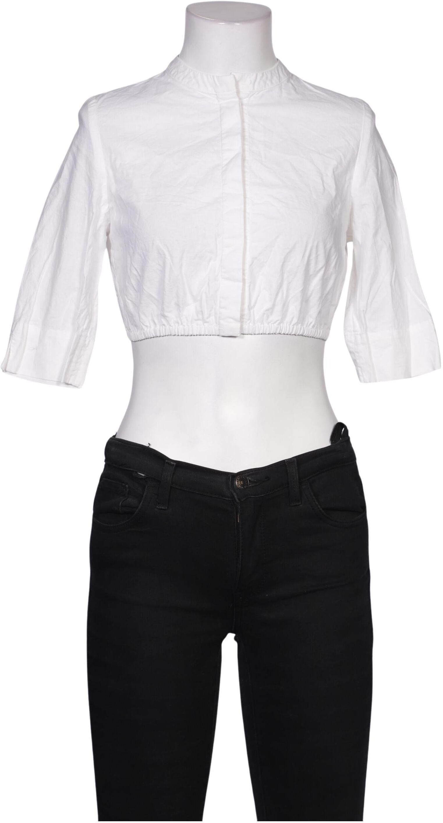 Amsel Damen Bluse, Weiß, Gr. EU 34, Baumwolle - Second Hand