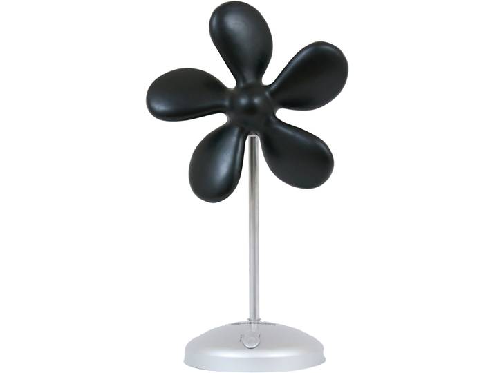 Tischventilator SONNENKÖNIG Flower Fan schwarz, Leistung 9W, Tischventilator, fürs Kinderzimmer , schwarz, B:22cm H:39cm T:16cm, Ventilatoren, Tischventilator, PU-Schaum, frischer Trend, 5 Ventilationsblätter