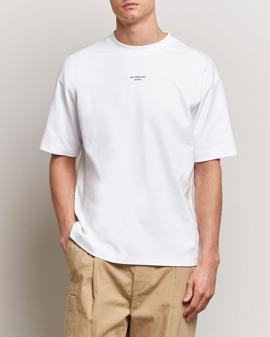 Drôle de Monsieur Classic Slogan T-Shirt Optic White men L Hvid