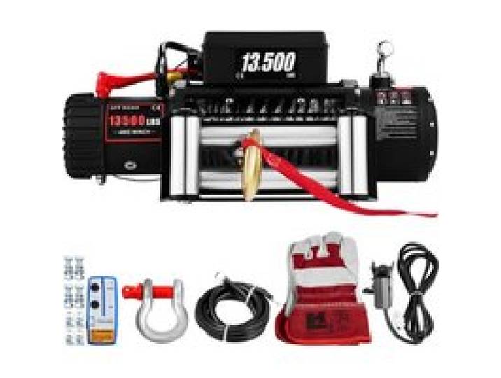VEVOR Treuil Camion Treuil Quad Treuil 12v Remorque Corde de Treuil Électrique 6120KG 12v avec télécommande pour Atv Utv (ligne simple de 6120KG)
