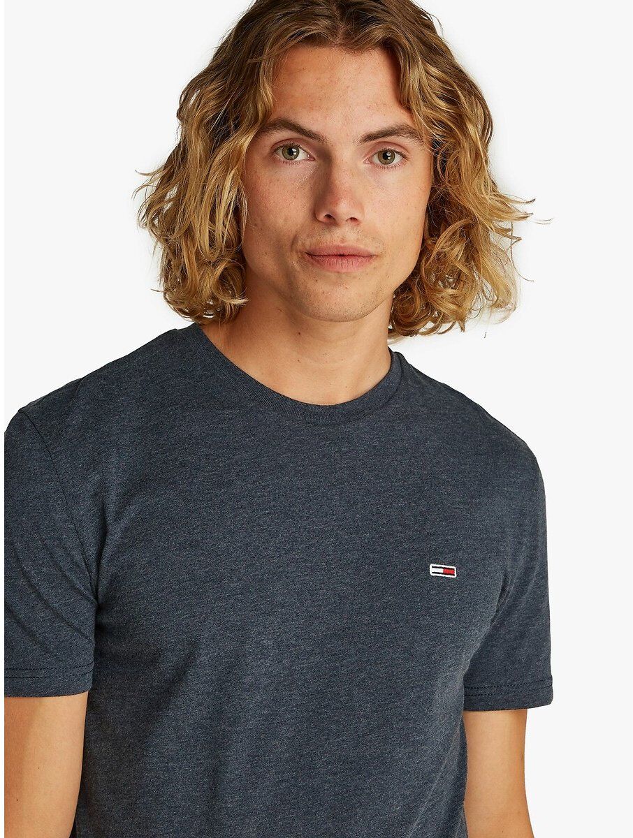 TOMMY JEANS T-shirt col rond slim jaspe