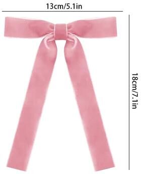 Uplift Treasures Velvet Ribbon Christmas Tree Bow Decorations Set pink