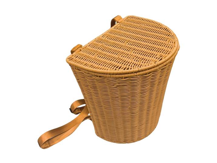 Sac à dos de rangement de jardin en osier grande capacité avec bretelles pour le camping et le transport multifonctionnel