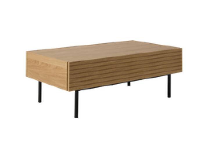 Table basse avec tiroir bois pieds métal Alex
