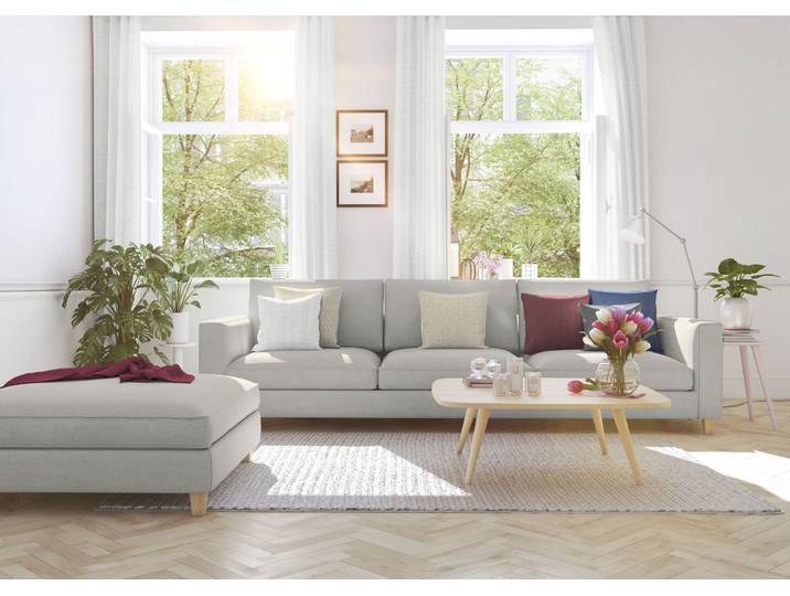 Vorhang GOODPRODUCT Ammersee Gr. 3, weiss (weiß), B:150cm H:225cm, Baumwolle, Leinen, Modal, Gardinen, Vorhang, Einzelschal mit Multiband