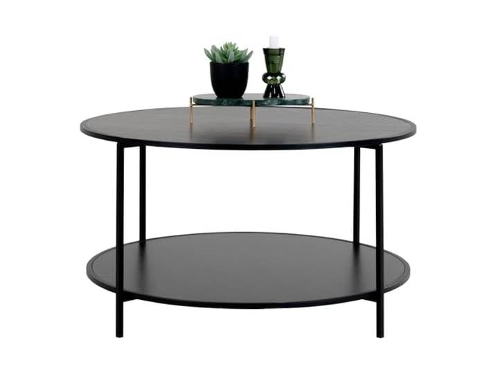 möbelando Couchtisch >Vita< in Schwarz, Melamin - 80x45x80cm (BxHxT)