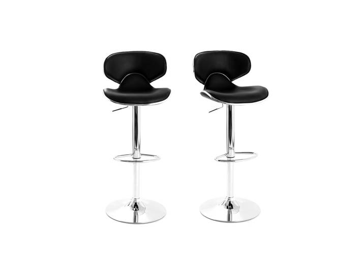 Tabourets de bar design noirs (lot de 2) PEGASE
