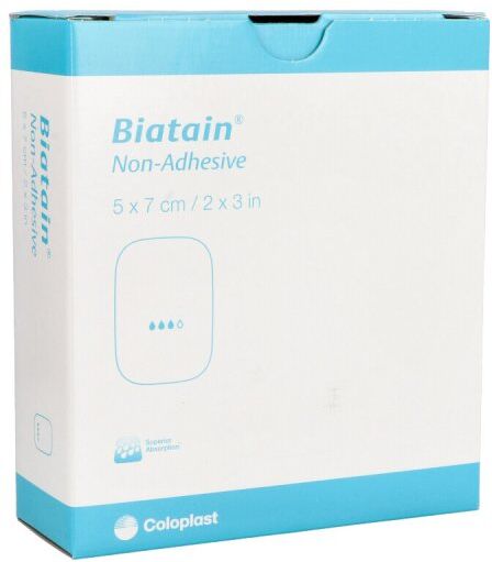 Biatain Schaumverband 5x7 cm nicht haftend 10stk