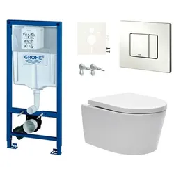 Grohe Wand-WC Set für Vorwandmontage + SAT Brevis WC SIKOGRSBR2S