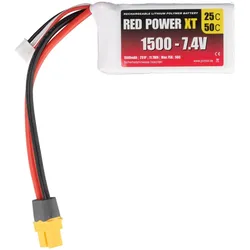 Red Power Modellbau-Akkupack (LiPo) 7.4 V 1500 mAh Softcase XT60 (1500 mAh, 7.40 V)
