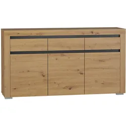 SIDEBOARD Kasla Holz und Anthrazitgrau