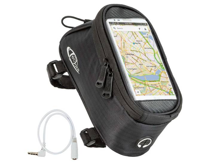 Étui a vélo pour cadre de vélo, Imperméable - 20 x 9,5 x 10 cm, noir