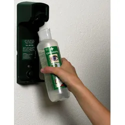CEDERROTH Wandhalterung für Augenspülung 0,5 l grün