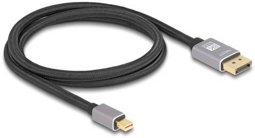 Delock DisplayPort / Mini-DisplayPort Anschlusskabel Mini DisplayPort Stecker, DisplayPort Stecker 1m Grau 81091 8K UHD, dreifach