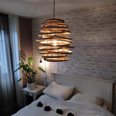 LED-Pendelleuchte, warmes Licht, Vintage, traditionelles/klassisches Globus-Design, Esszimmer, Schlafzimmer, 110–240 V