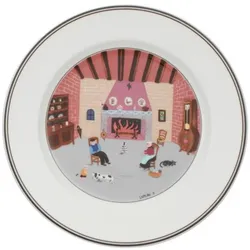 Villeroy & Boch Speiseteller Kamin Design Naif, Teller, Mehrfarbig