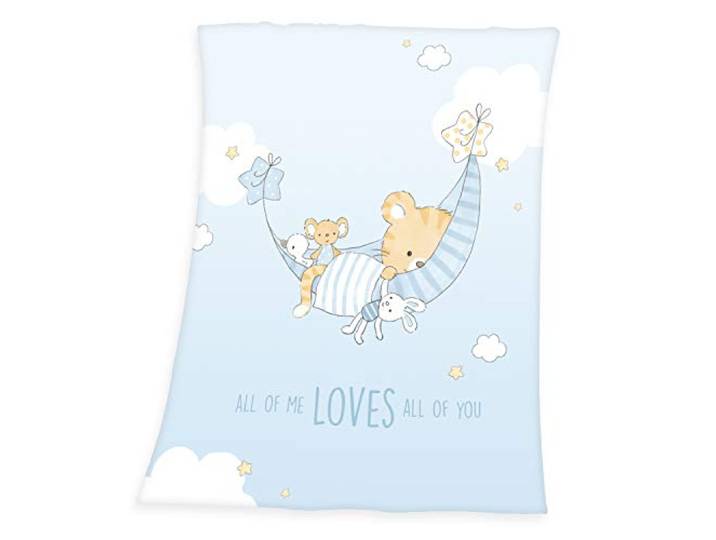Herding Tiger Dreamer Soft-Peachdecke, 75 x 100cm, Polyester, Creme/Mehrfarbig