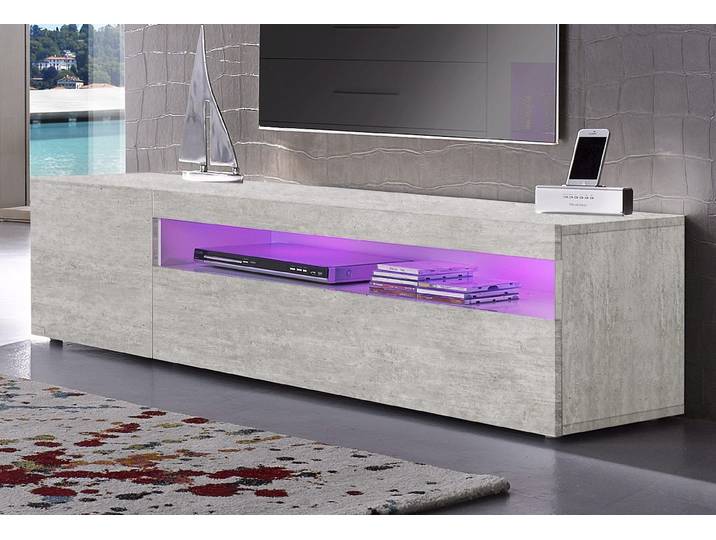 Lowboard HOME AFFAIRE Egypt , grau (beton), B:155cm H:36,5cm T:40cm, Sideboards, Lowboard, Breite 155 cm