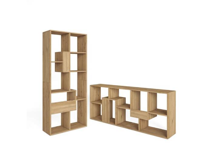 Étagère Bibliothèque Étagère de Rangement 67x31x162cm Chêne RF4111