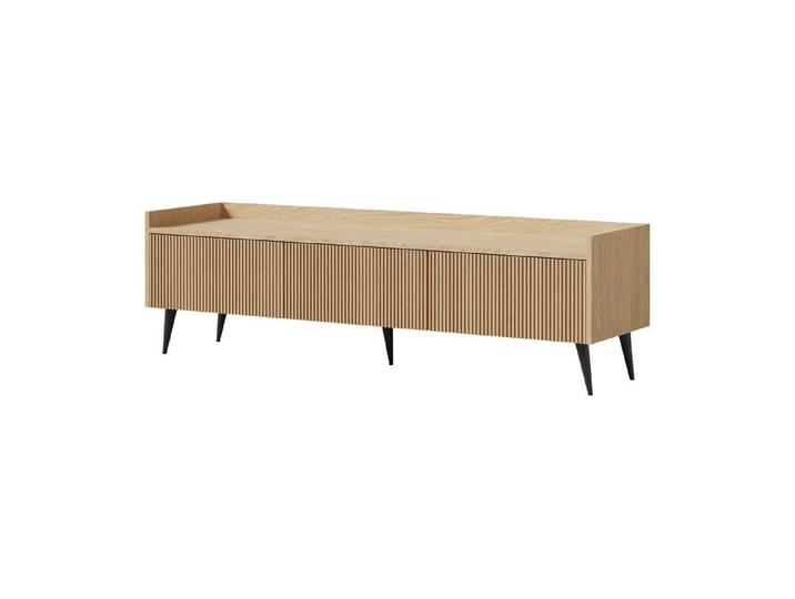 ROYAL24_MARKT Lowboard Ademo TV-Lowboard 150 cm mit 3 Klappen – Frühlingseiche