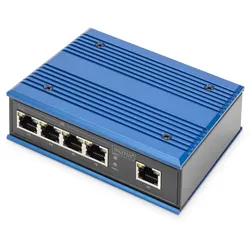 Digitus 4 Port Gigabit Netzwerk Switch, Industrial, Unmanaged, 1 RJ45 Uplink