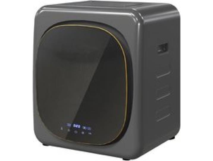 ROVRYN Mini sèche-linge à évacuation 4 kg 6 programmes écran LED tactile 800 W pose libre ou mural gris