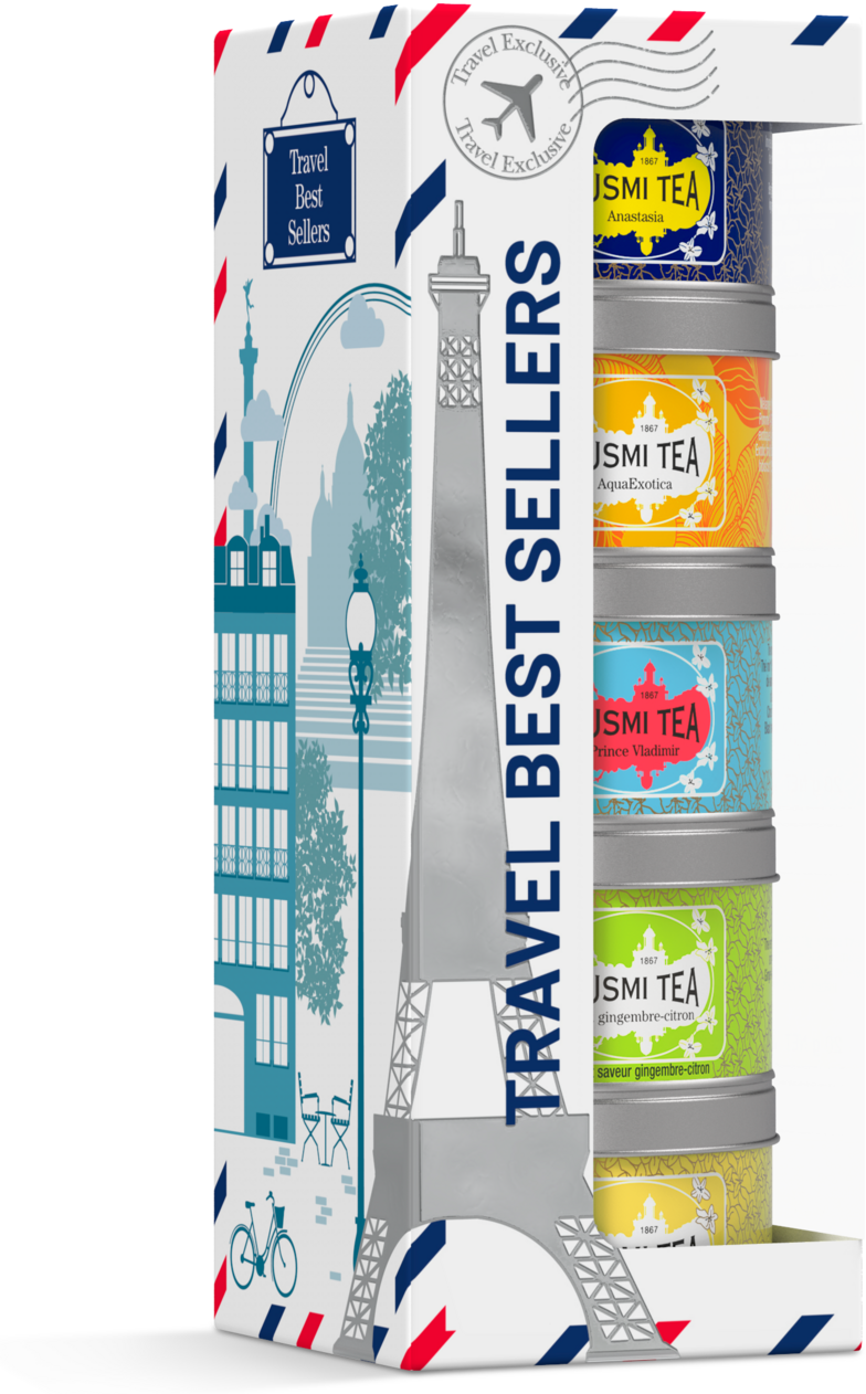 Geschenkset Travel Best Sellers - 5 Miniaturen, tees und Aufgüsse, lose - Kusmi Tea