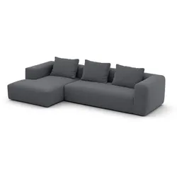 Nordic Collection Ecksofa Kornum Cord Slate Grey