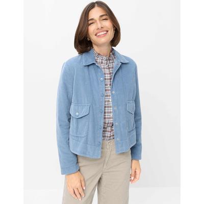 Klassische Bluse BRAX "Style VEGA", Damen, Gr. 40, blau, Web, 100% Baumwolle, Blusen Bluse