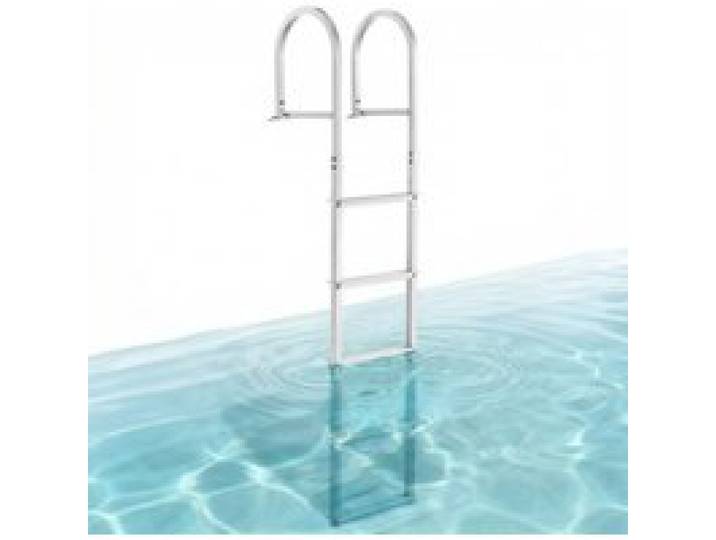 VEVOR Dockleiter, 5 abnehmbare Stufen, Tragkraft 227 kg. Aluminium-Ponton-Bootsleiter mit 8 cm breiten Stufen und rutschfesten Designstufen zum Einsteigen in Boote/Seen/Pools/Ozeane