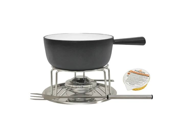 Fondue-Set Modern, Heidi Cheese Line, schwarz, Gusseisen