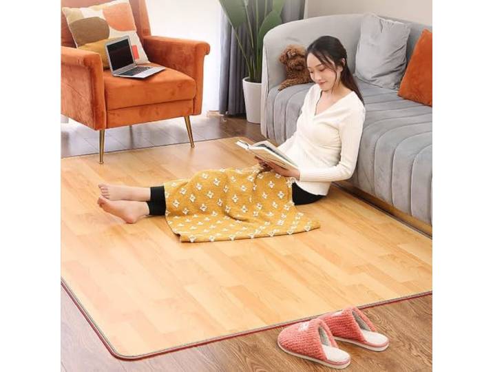 100x200 cm beheizter Teppich unter dem Teppich 40–60℃ elektrische Matte mit Thermostat,Fußheizkissen for zu Hause, Wohnzimmer, Decke, Bodenheizung