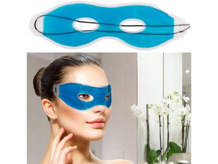 Augenmaske mit Gelfüllung, kühlend, blau