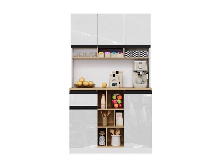 ANYSUN Sideboard Küchenschrank Verstellbare Regale, Schubladen (Spar-Set), offener Stauraum, Kippschutz
