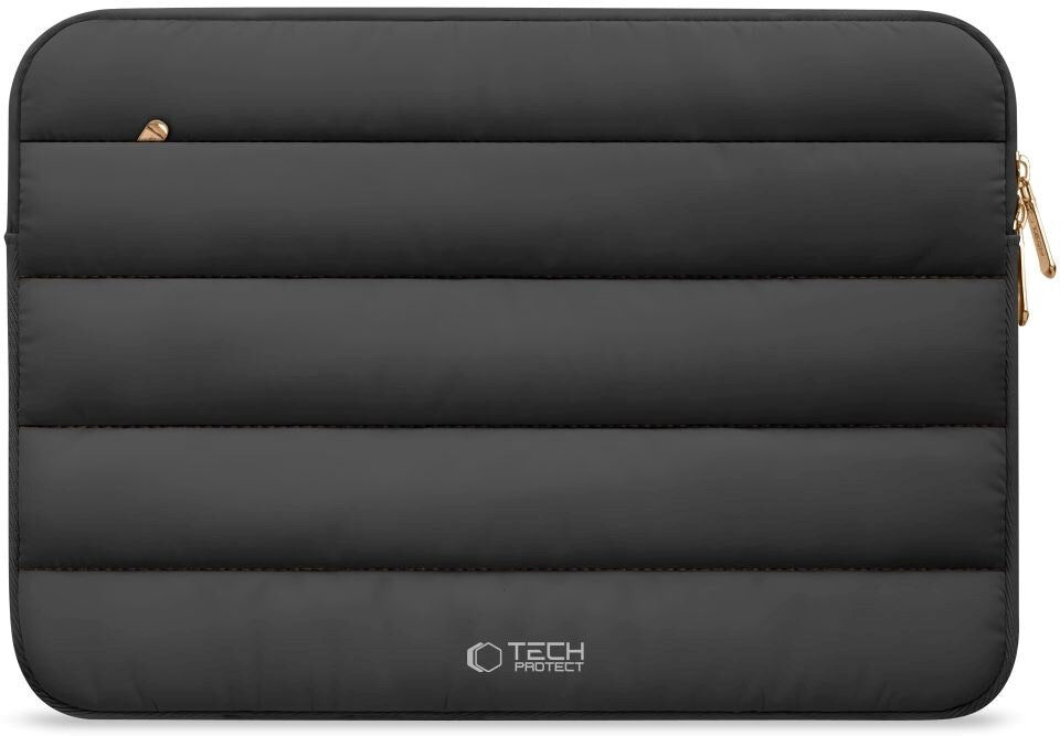 Tech-Protect Fluffy MacBook / Laptop 15-16" (27 x 38cm) Sleeve m. Ekstra Lynlåslomme - Sort