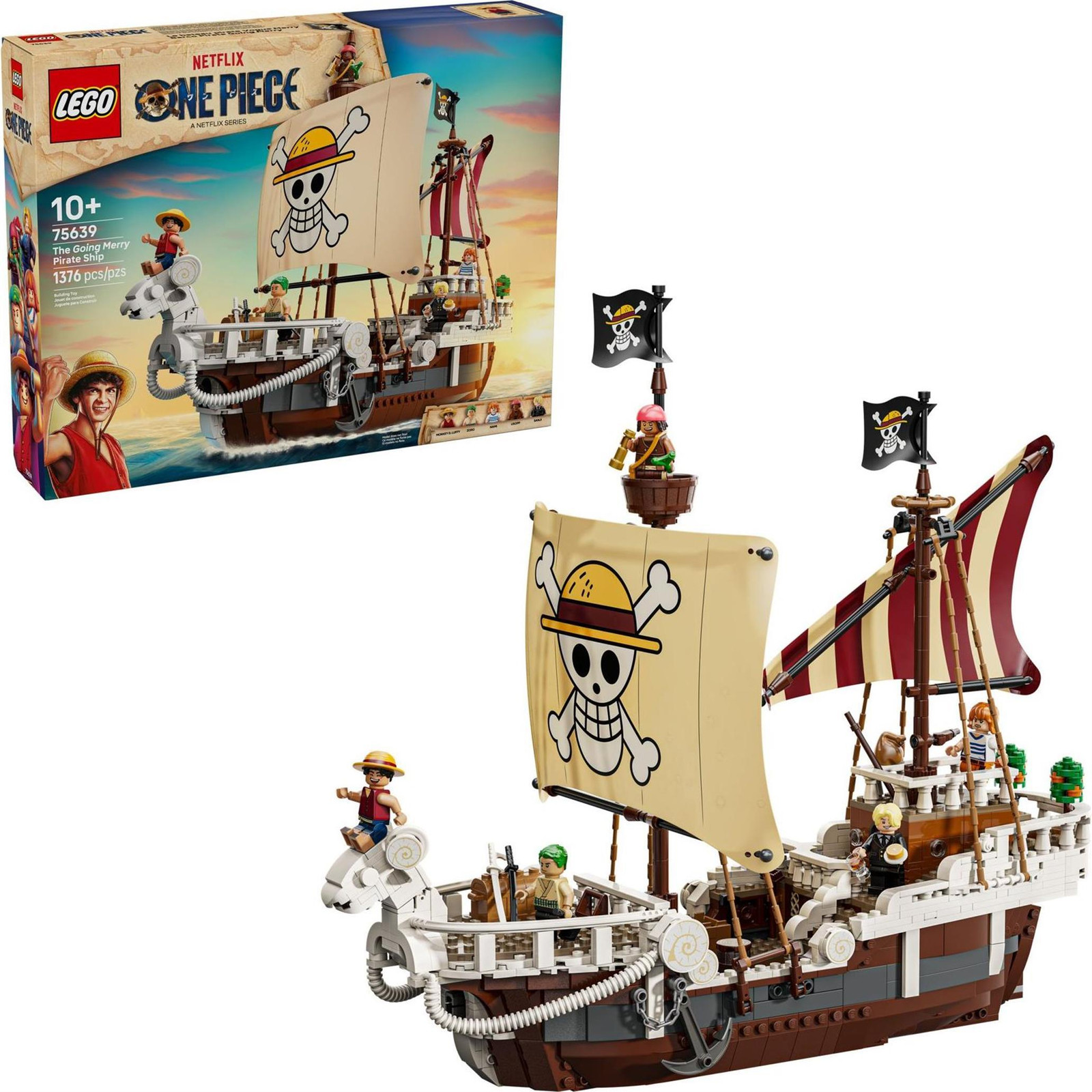 LEGO One Piece 75639 The Going Merry Pirate Ship Bouwset voor kinderen vanaf 10 jaar