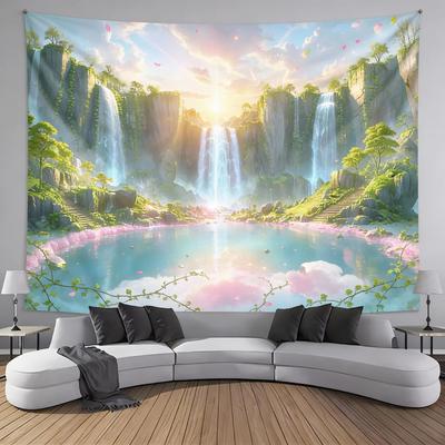 Uplift Essentials Landscape Waterfall Canyon Tapestry High Definition Elemental Architectural Sculpture 39in X 28in style 7
