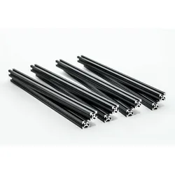 MakerBeam Aluminiumprofil, 10x10, eloxiert, schwarz - Länge: 200 mm - Stück: 8