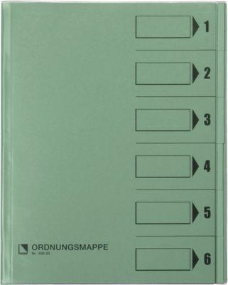 bene Ordnungsmappe m. Schutzumschlag, Pendarec-Karton, recycling, grün, 6-tlg.
