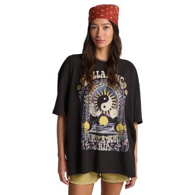 T-Shirt BILLABONG "Surf Trip", Damen, Gr. S, schwarz (off schwarz), Obermaterial: 100% Baumwolle., Shirts T-Shirt