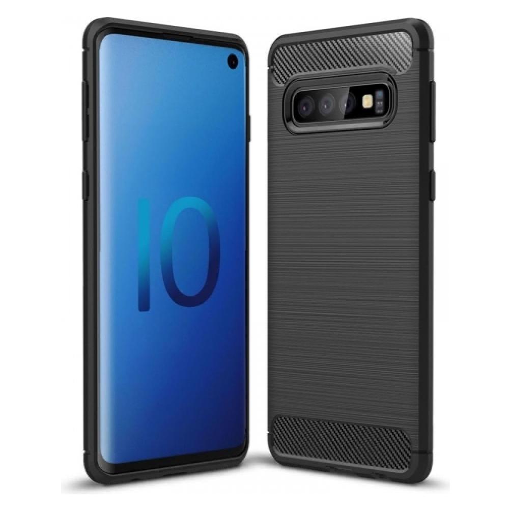 Screenguard Samsung Galaxy S10 Hülle Carbon Brushed Soft TPU (Samsung Galaxy S10) (00024190)