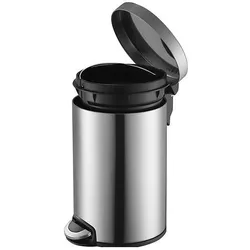 EKO Treteimer Serene 12 Liter edelstahl matt, Abfalleimer, Silber