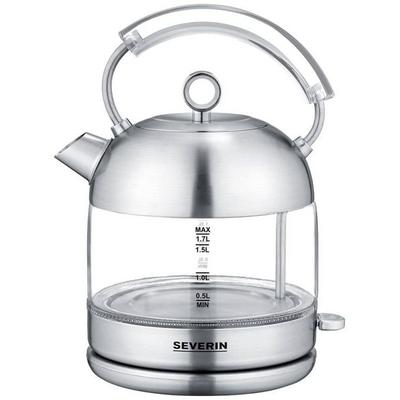 Severin WK 3459 Wasserkocher schnurlos, BPA-frei Edelstahl Fassungsvermögen: 1.7 l